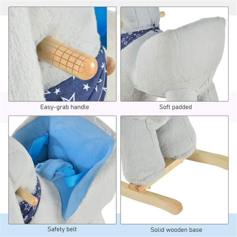 Rabbit Rocking Chair Adorable Wooden Rocker for Toddlers & Kids' Nursery Seating