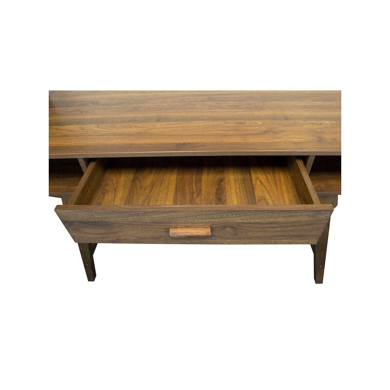 OS Home and Office Furniture Mid Century Desk with One Drawer and Sturdy Legs