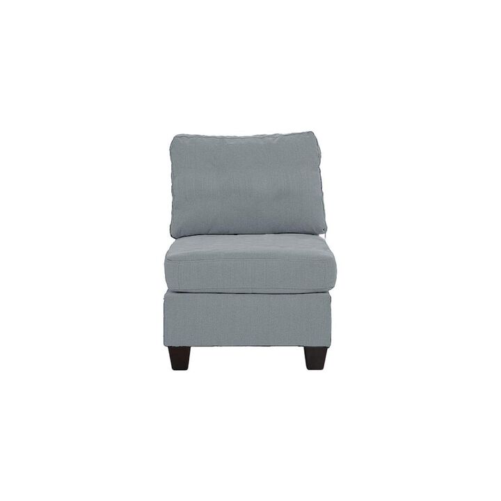 Streamdale Living Room Furniture Armless Chair Linen Like Fabric 1 Piece