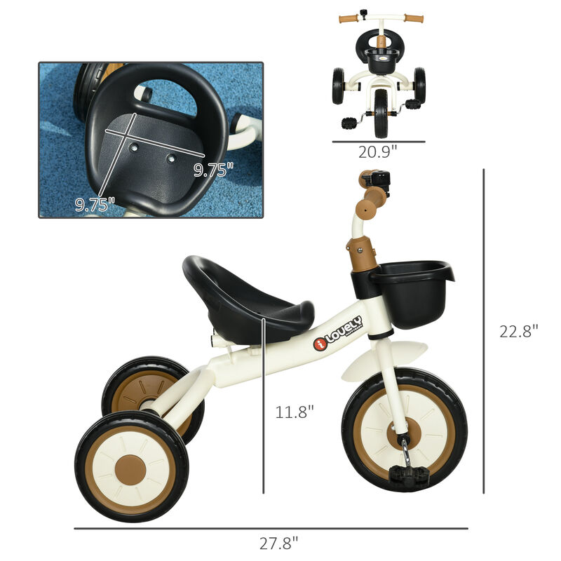 BreeBe Kids Adjustable Tricycle with Bell & Basket image number 2