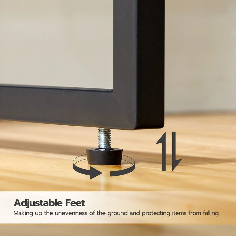 4-Tier Shoe Organizer Rack Holds 9-12 Pairs, Adjustable Storage Shelf image number 5