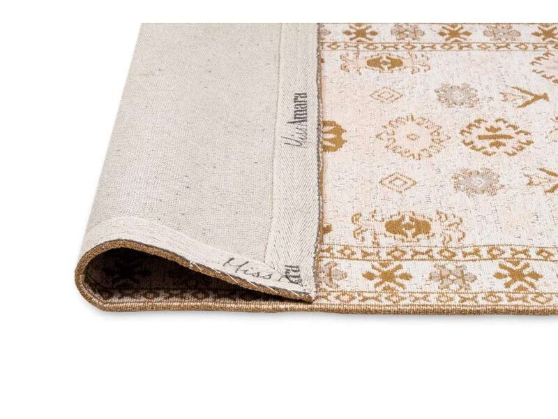 Mimi Peach and Beige Tribal Runner Rug image number 7