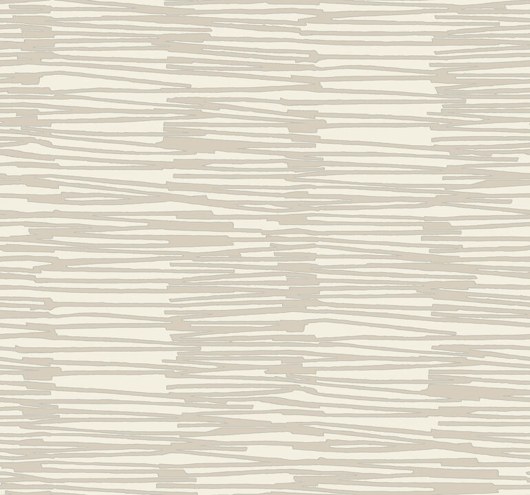 Water Reed Thatch Linen & Silver Wallpaper