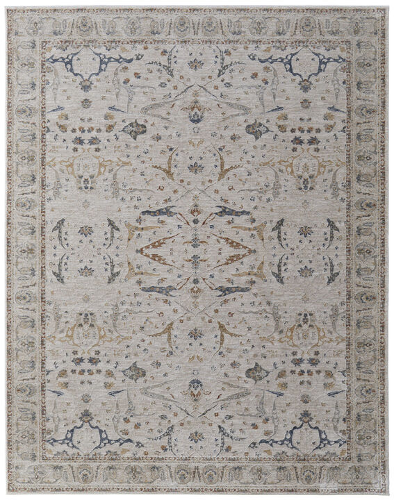 HomeRoots Ikat Distressed Area Rug With Fringe