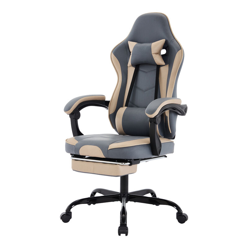 GOODSILO Ergonomic Gaming Chair with Massage Lumbar Support and Adjustable Footrest image number 3