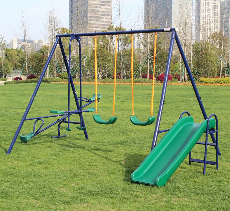 Vegluf 4-in-1 Kids Outdoor Swing Set