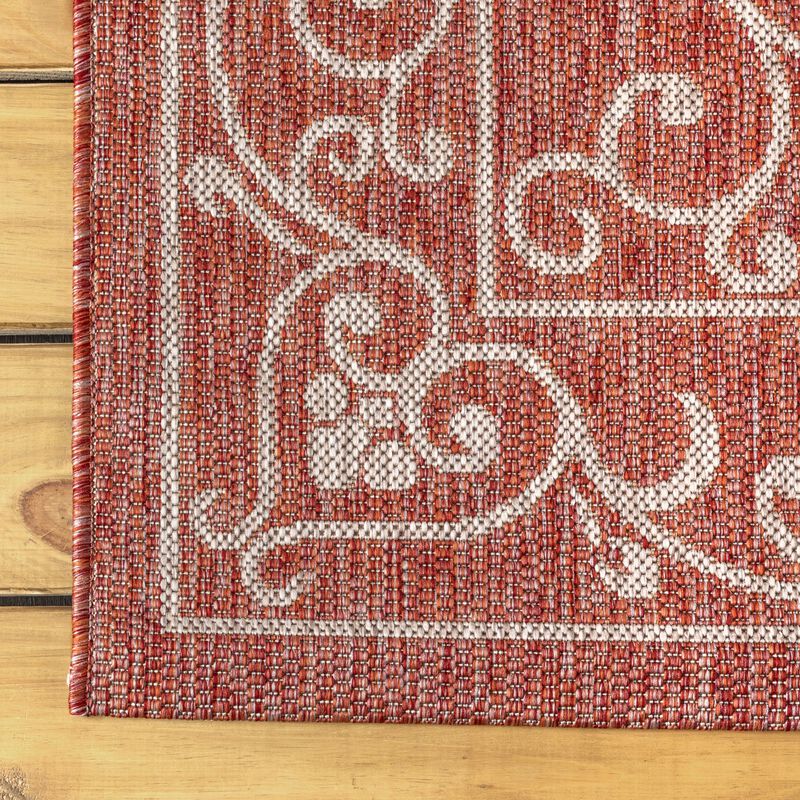 Charleston Vintage Filigree Textured Weave Indoor/Outdoor Area Rug