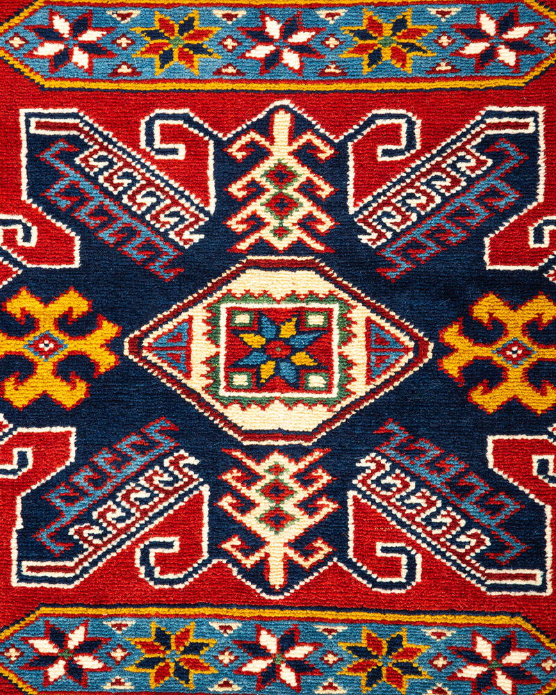 Tribal, One-of-a-Kind Hand-Knotted Area Rug  - Orange, 4' 6" x 5' 10" image number 3