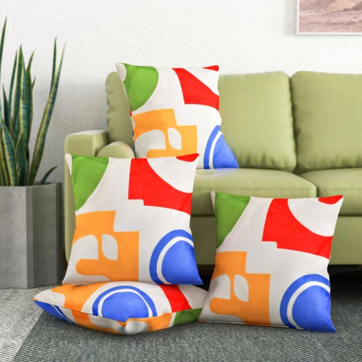 Hivvago 18" x 18" Inches Square Throw Pillows with Removable and Washable Velvet Pillow Cases