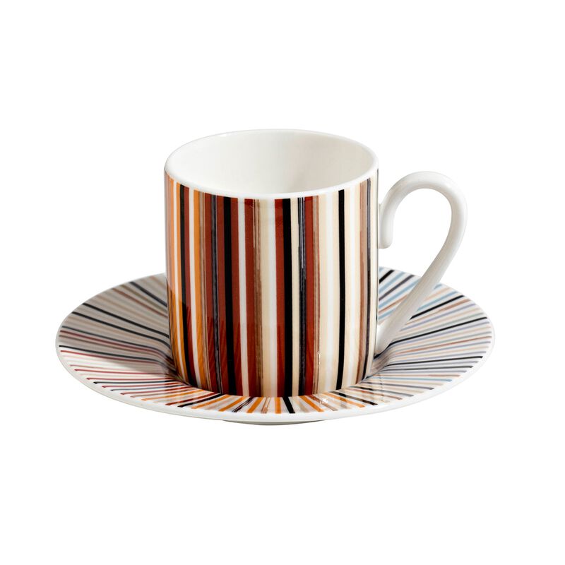 Tea Cup & Saucer STRIPES JENKINS 148 Set of 2, cup diam. 3.35", H 2.36", saucer diam. 6.1" image number 2