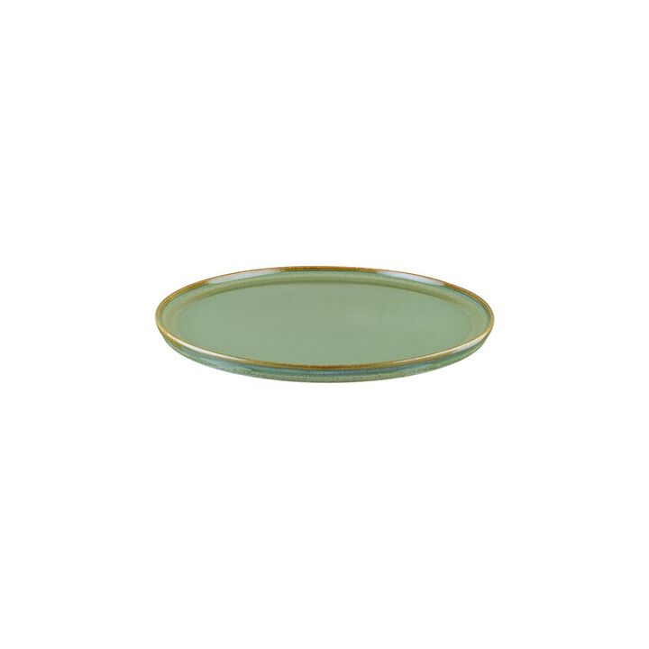Sage dia.11" Round Green Porcelain Plate