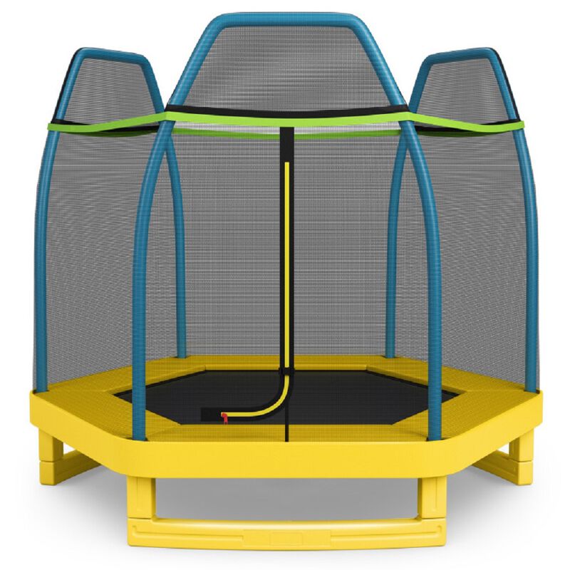 87.6" Children&rsquo;s Trampoline, Recreational Bouncer with Enclosure image number 0