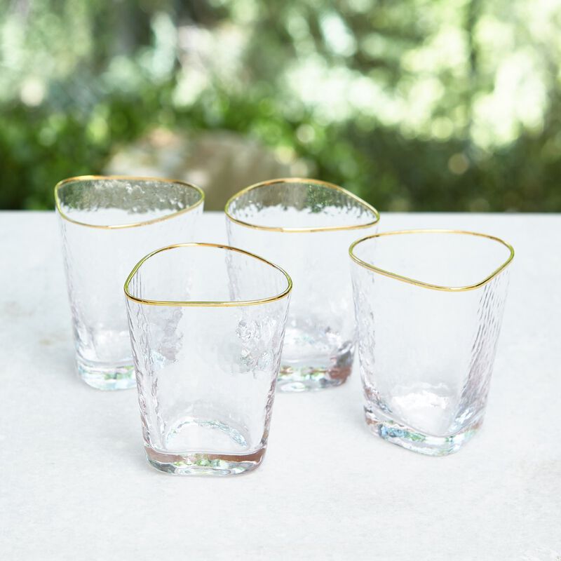 Set of 4 Hammered DOF Glasses