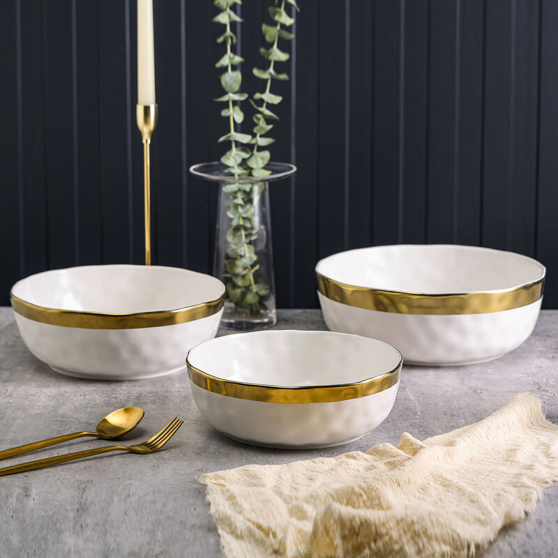 Stone Lain Florian Porcelain Serving Bowl Set 3 Piece