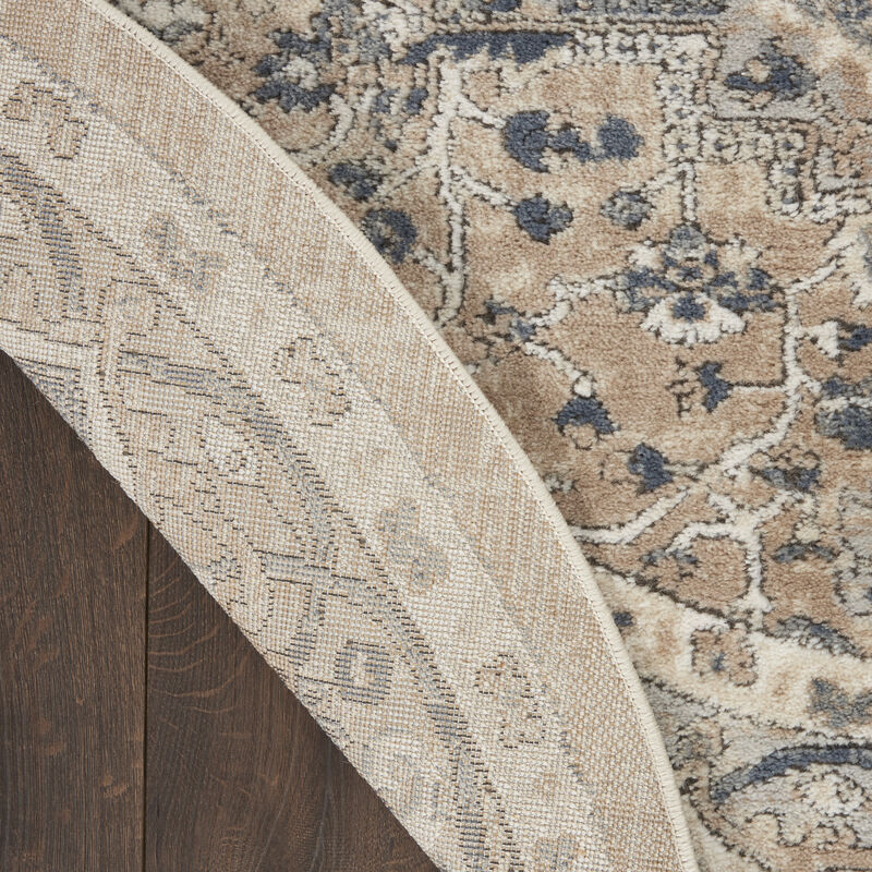 Quarry QUA05 Beige/Gray 7&rsquo;10&rdquo; x Round Rug image number 1