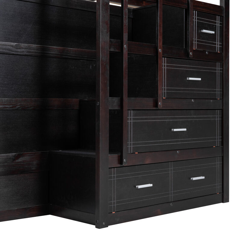 Merax Full Bunk Bed with Twin Size Trundle