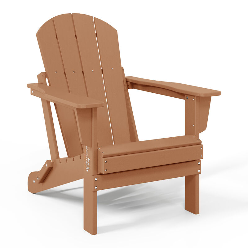 WestinTrends HDPE Outdoor Patio Folding Poly Adirondack Chair