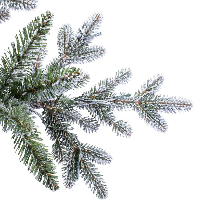 5 Foot Prelit Flocked Timberland Fir Potted Christmas Tree image number 5