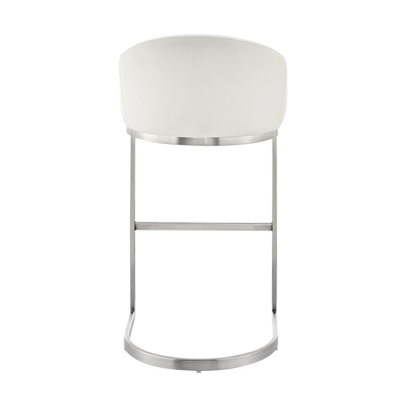 Atherik Bar Stool in Metal/Faux Leather