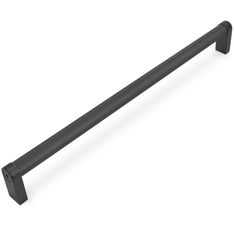 BUKOBYHE 10 Pack 11.3Inch(288mm) Matte Black Kitchen Cabinet Handles Knurled Cabinet Pulls Black Drawer Pulls Kitchen Hardware