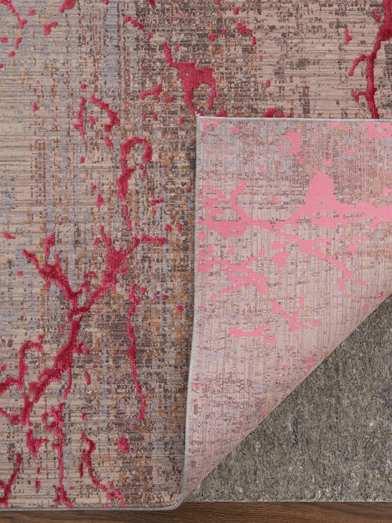Pryor 39NEF 6'7" x 9'6" Pink/Gray/Taupe Rug