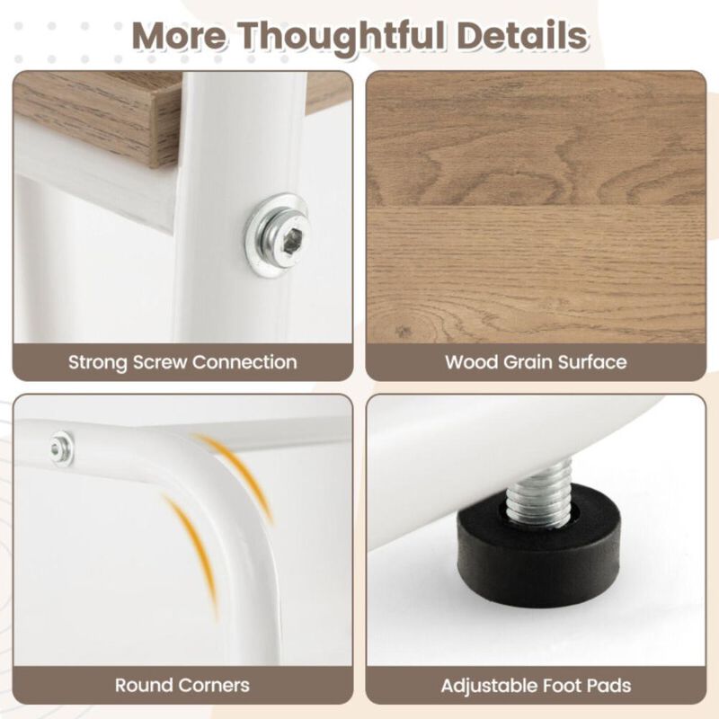 Hivvago Clothes Rack Free Standing Storage Tower with Hanging Bar