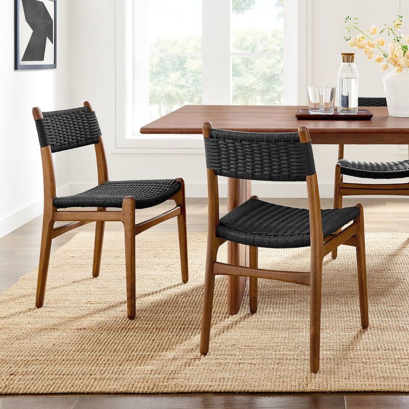 Wynn Rope and Wood Dining Side Chairs Set of 2 image number 9