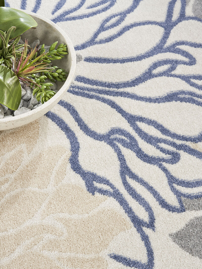 Passion PSN17 Ivory/Gray/Blue 8' x 10' Rug