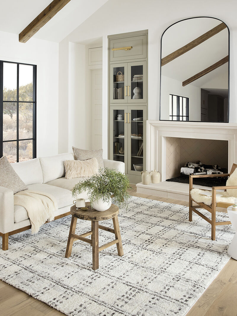 Bliss BLS03 Cream/Grey 3'11" X 6' Rug