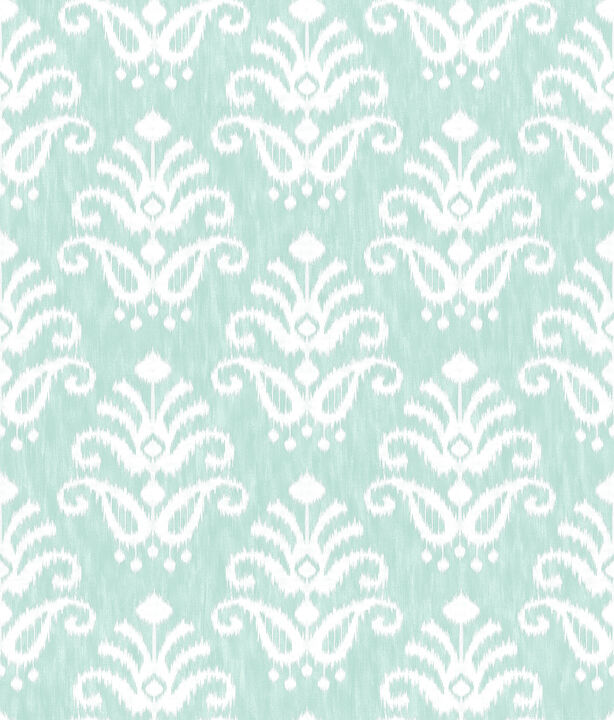 Keaton Aqua Medallion Wallpaper (Set of 2)