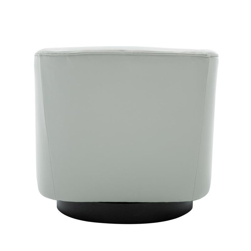 Comfort Pointe Gaven Dove Grey Wood Base Swivel Chair