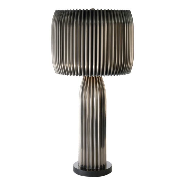 Crimp Table Lamp- Silver