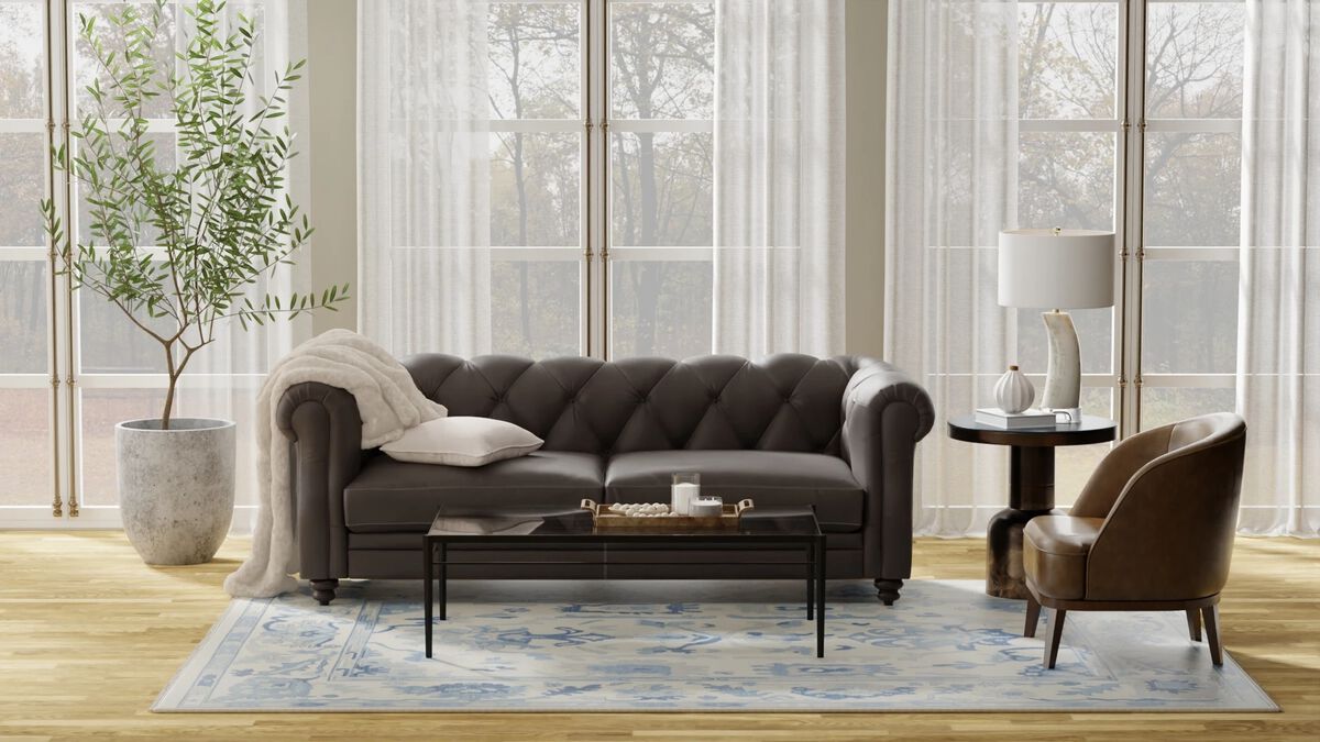 Karina 69G7F 3'6" x 5'6" Ivory/Blue Rug