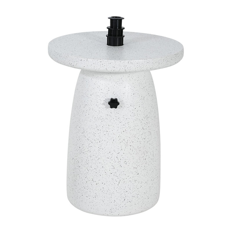 Christopher Knight Home Rysa Patio Lightweight Concrete Side Table with Umbrella Hole and Sand-Filling Design image number 6
