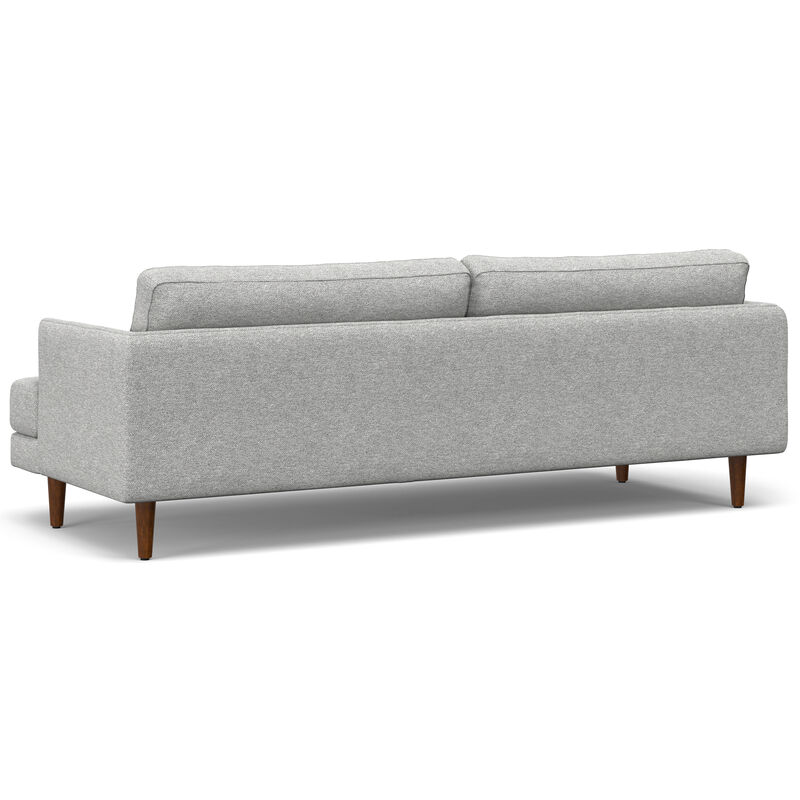 Livingston 90 inch Wide Mid-Century Modern Sofa in Mist Grey Woven-Blend Fabric