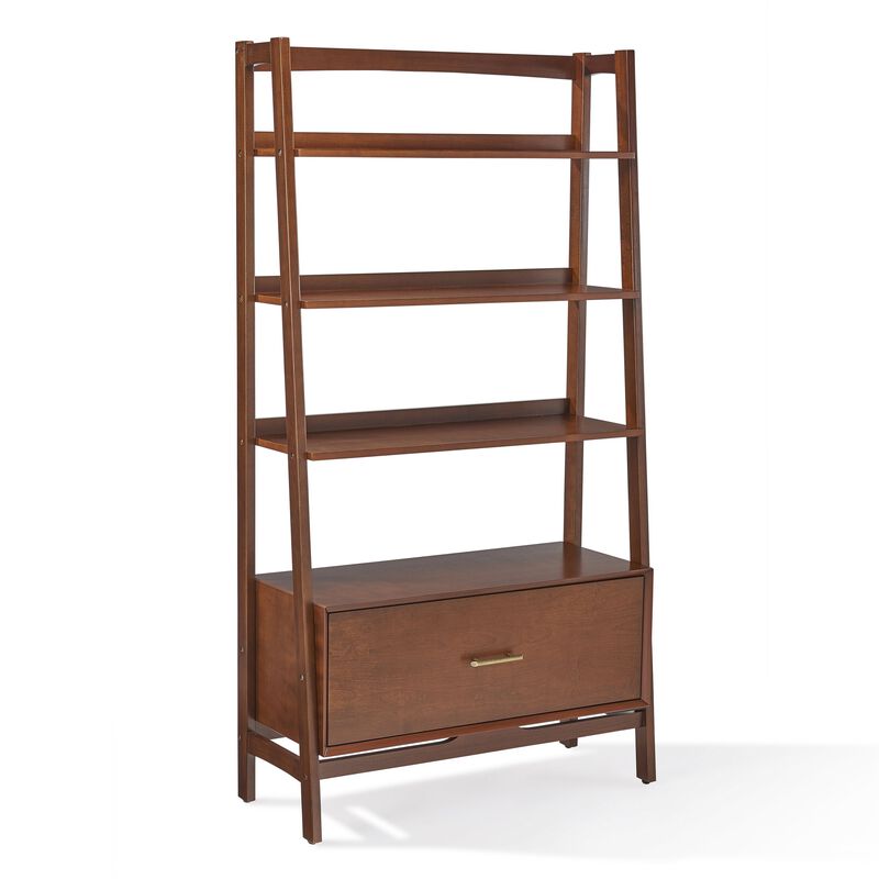 Crosley Furniture Landon Large Etagere Bookcase, Mahogany