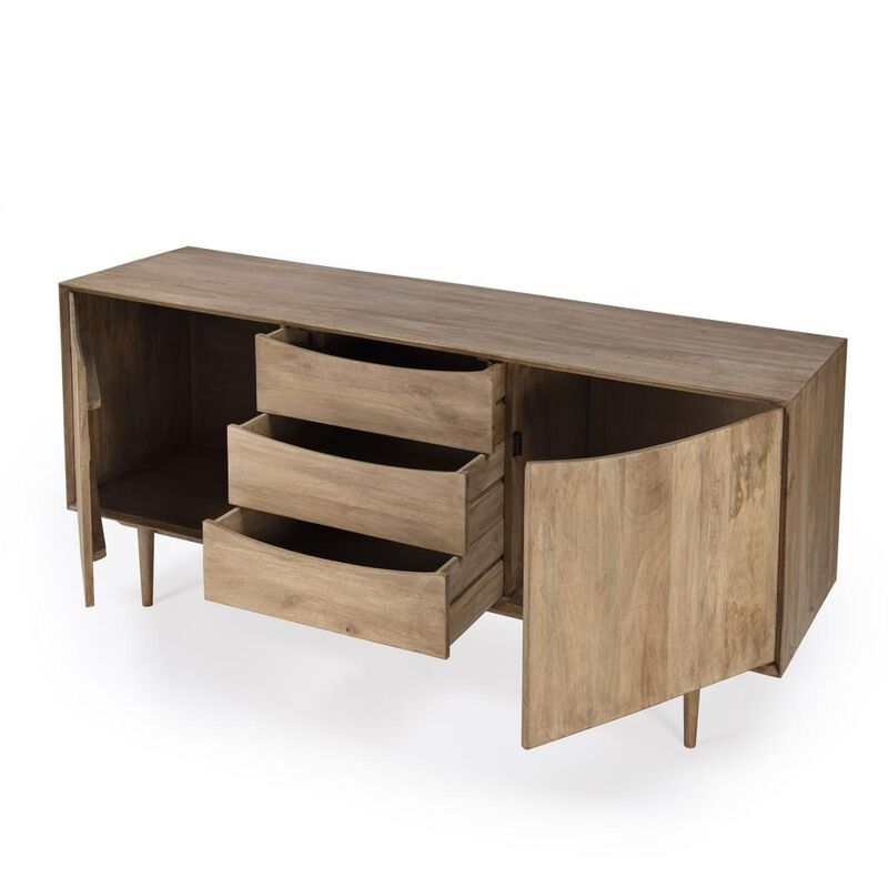 Butler Specialty Leonidin Natural Wood 67" Sideboard, Light Brown image number 3