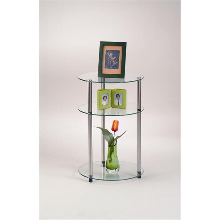 Convenience Concepts Inc.  Classic Glass3 Tier Glass Round Table