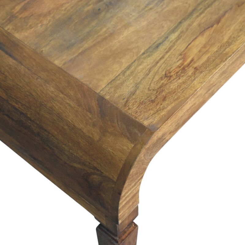 Artisan Furniture Solid Wood Curved Frame Coffee Table , Brown image number 5