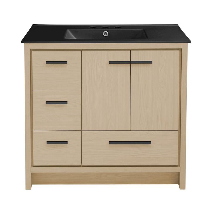 Virage 36 in. Bathroom Vanity with 3-Hole Ceramic Sink Top