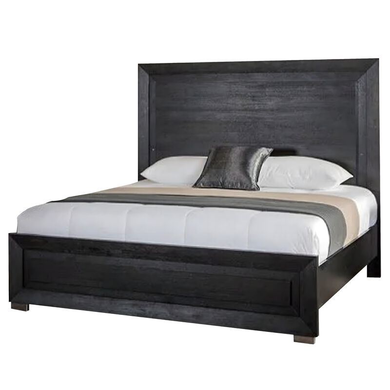 Ashen 4 Piece Queen Bedroom Set, LED Headboard and USB Ports, Black image number 2