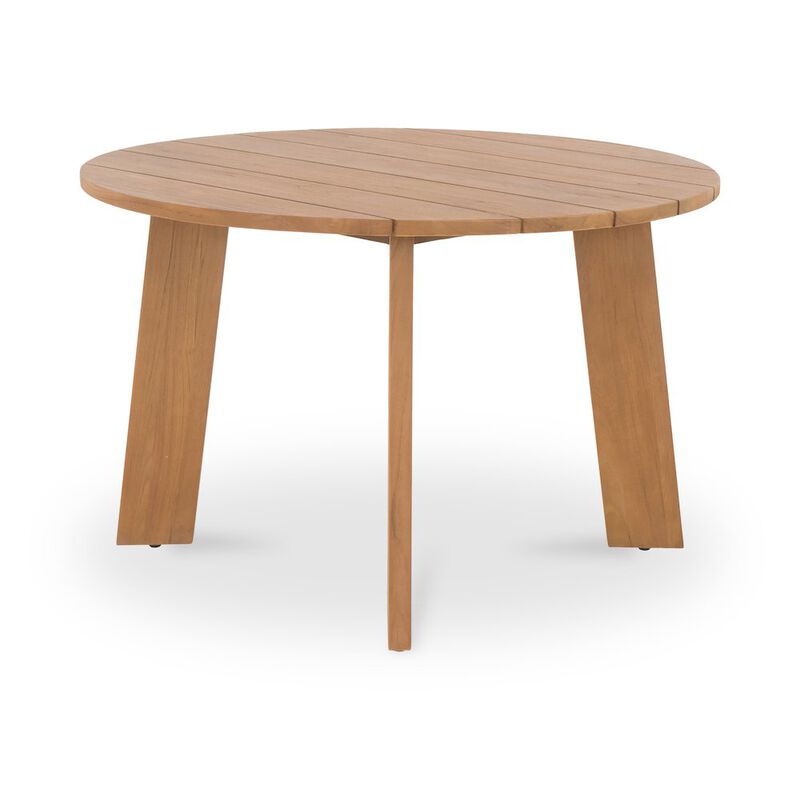 Moe's Home Collection Delta Round Outdoor Dining Table Natural