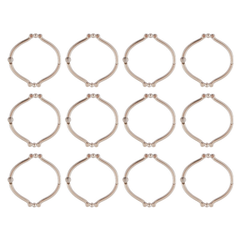 Zinc Shower Curtain Hooks, Set of 12 image number 8