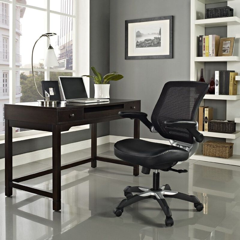 QuikFurn Modern Back Ergonomic Office Chair  with Flip-up Arms