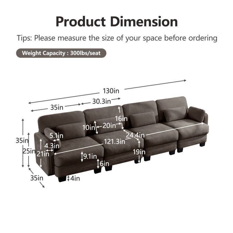 Clesp Modern Minimalist Modular Sectional Sofa image number 9