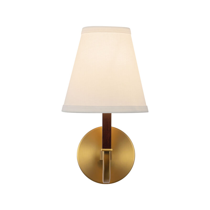 Sloan 12-in Damp-Rated Wall/Vanity Light with Linen Shade image number 3