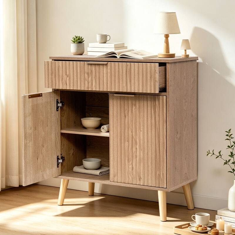 Lewurn Adjustable Shelves Storage Cabinet image number 5