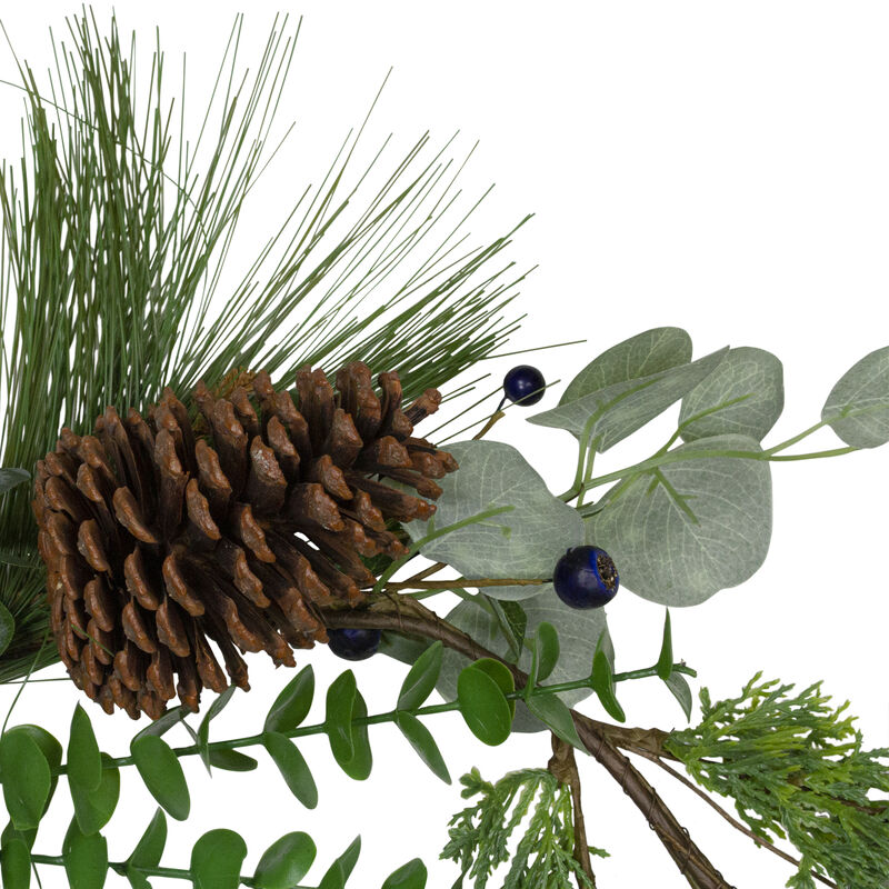 5ft Blueberry Eucalyptus Pine Artificial Christmas Garland - Unlit