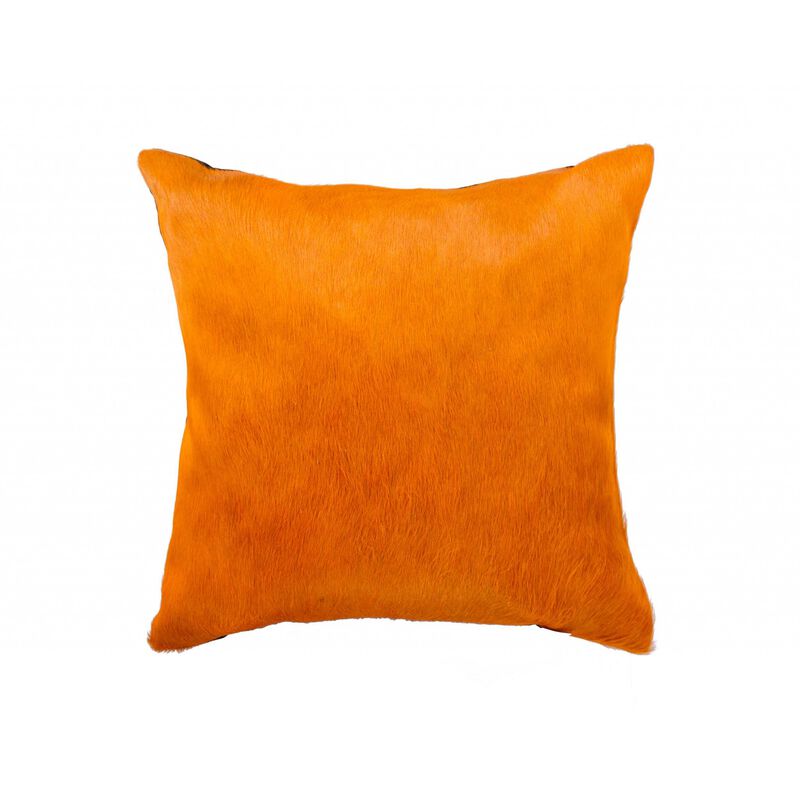 Square Cowhide Throw Pillow Cover for Rustic, Farmhouse, or Modern Decor