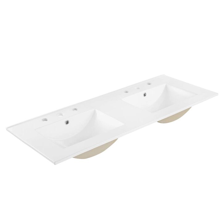Modway Cayman 48 Double Basin Bathroom Sink